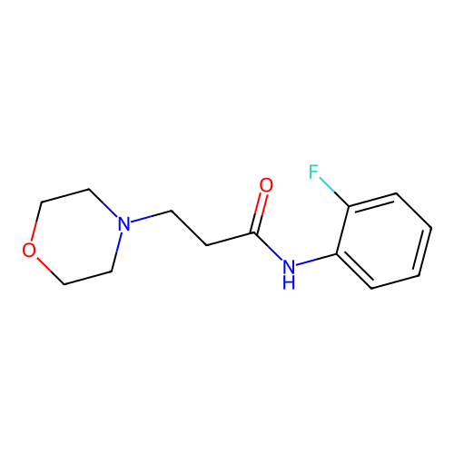 N-(2-氟苯基)-3-(4-吗啉基)丙酰胺 structure