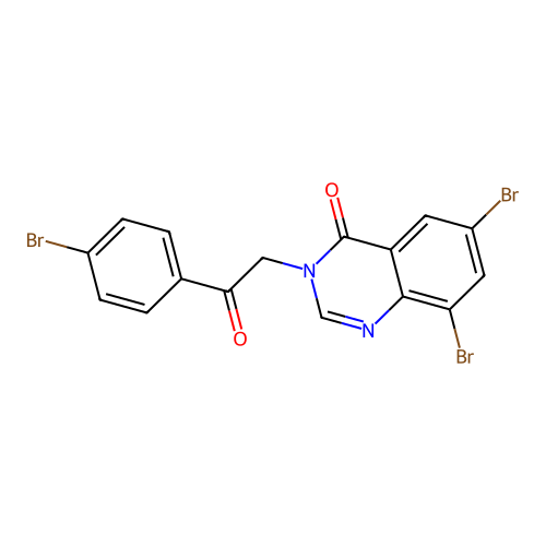 6,8-dibromo-3-[2-(4-bromophenyl)-2-oxoethyl]-4(3H)-quinazolinone structure