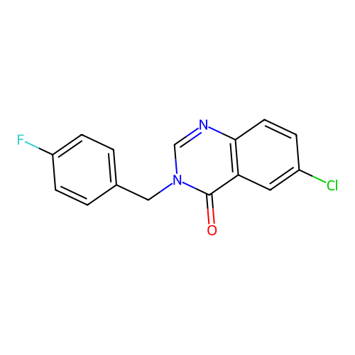 6-Chloro-3-[(4-fluorophenyl)methyl]quinazolin-4-one structure