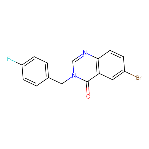 6-Bromo-3-[(4-fluorophenyl)methyl]quinazolin-4-one structure