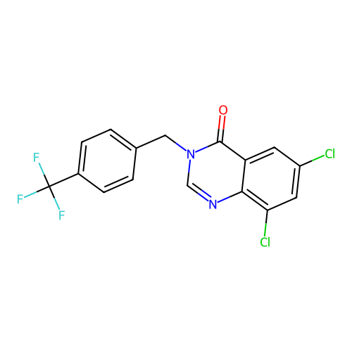 6,8-Dichloro-3-(4-trifluoromethyl-benzyl)-3H-quinazolin-4-one structure