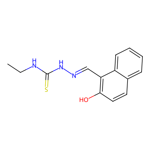1-Ethyl-3-[(2-hydroxynaphthalen-1-yl)methylideneamino]thiourea structure