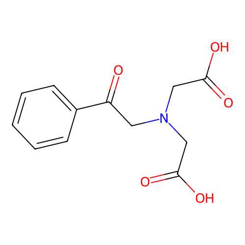 Phenacylamine-N,N-diacetic acid structure