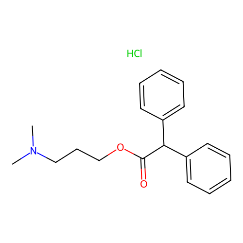 3-(Dimethylamino)propyl 2,2-diphenylacetate hydrochloride structure