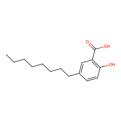 Benzoic acid, 2-hydroxy-5-octyl- structure