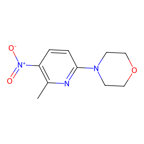 4-(6-Methyl-5-nitro-2-pyridinyl)morpholine structure