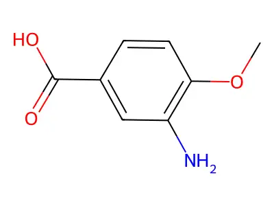 3-氨基-4-甲氧基苯甲酸 structure