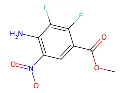 Benzoic acid, 4-amino-2,3-difluoro-5-nitro-, methyl ester structure