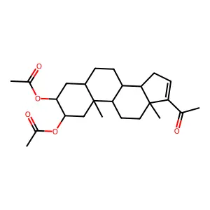 20-Oxopregn-16-ene-2,3-diyl diacetate structure
