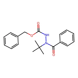Benzyl 2-benzoyl-2-tert-butylhydrazinecarboxylate structure