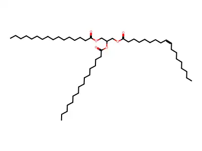 1,2-Dipalmitoyl-3-oleoylglycerol structure
