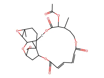 Monoacetyl verrucarin A epoxide structure