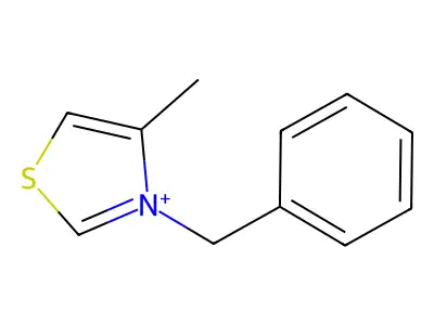 Thiazolium, 4-methyl-3-(phenylmethyl)- structure