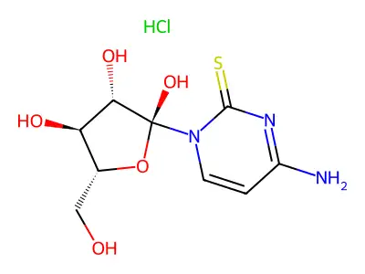 Cytosine, 1-(beta-D-arabinofuranosyl)-thio- structure