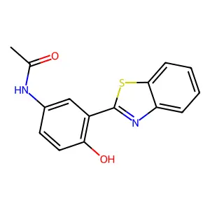2-[2-Hydroxy-5-(acetylamino)phenyl]benzothiazole structure