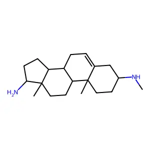Androst-5-ene-3,17-diamine, N3-methyl-, (3beta,17beta)- structure