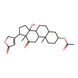 3-(Acetyloxy)-14-hydroxy-12-oxocard-20(22)-enolide structure