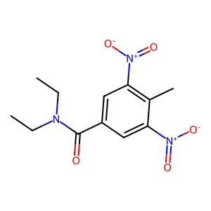 N,N-diethyl-4-methyl-3,5-dinitrobenzamide structure