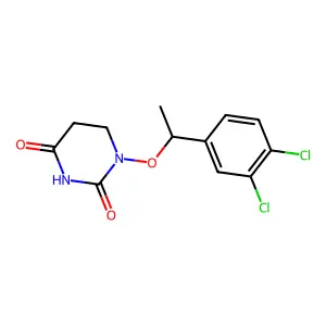 2,4(1H,3H)-Pyrimidinedione, 5,6-dihydro-1-(3,4-dichloro-alpha-methylbenzyloxy)- structure