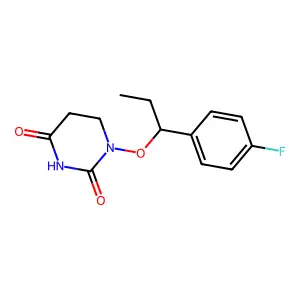 5,6-Dihydro-1-(alpha-ethyl-4-fluorobenzyloxy)-2,4(1H,3H)-pyrimidinedione structure
