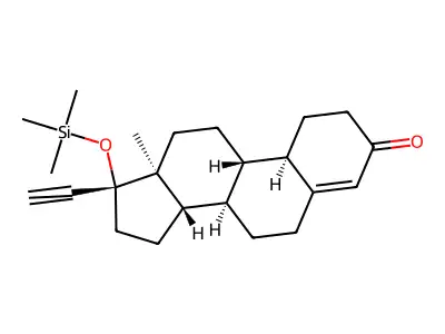 (17R)-17-(Trimethylsiloxy)-19-norpregn-4-en-20-yn-3-one structure