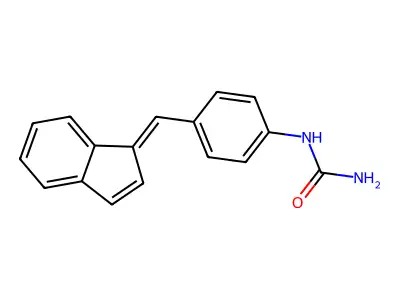 [4-(Inden-1-ylidenemethyl)phenyl]urea structure