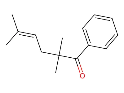 2,2,5-Trimethyl-1-phenylhex-4-en-1-one structure