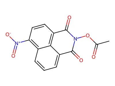 (6-Nitro-1,3-dioxobenzo[de]isoquinolin-2-yl) acetate structure