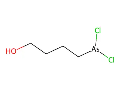 4-(Hydroxybutyl)dichloroarsine structure