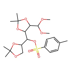 [[5-(dimethoxymethyl)-2,2-dimethyl-1,3-dioxolan-4-yl]-(2,2-dimethyl-1,3-dioxolan-4-yl)methyl] 4-methylbenzenesulfonate structure