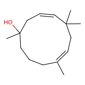 3,7-Cycloundecadien-1-ol, 1,5,5,8-tetramethyl- structure
