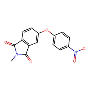 2-Methyl-5-(4-nitrophenoxy)isoindole-1,3-dione structure