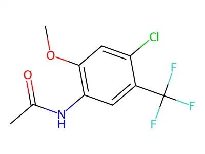 N-[4-chloro-2-methoxy-5-(trifluoromethyl)phenyl]acetamide structure