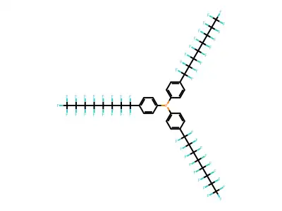 Tris[4-(heptadecafluorooctyl)phenyl]phosphine structure