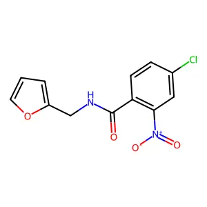4-chloro-N-(furan-2-ylmethyl)-2-nitrobenzamide structure