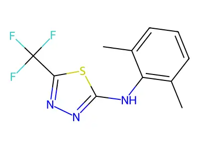 N-(2,6-Dimethylphenyl)-5-(trifluoromethyl)-1,3,4-thiadiazol-2-amine structure
