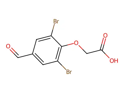 2-(2,6-Dibromo-4-formylphenoxy)acetic acid structure