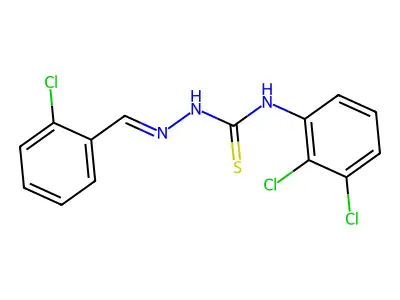 2-[(2-Chlorophenyl)methylene]-N-(2,3-dichlorophenyl)hydrazinecarbothioamide structure