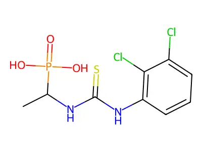 1-[(2,3-Dichlorophenyl)carbamothioylamino]ethylphosphonic acid structure