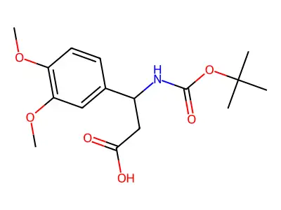 3-[(Tert-butoxycarbonyl)amino]-3-(3,4-dimethoxyphenyl)propanoic acid structure