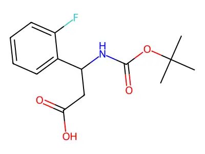 2-[(Tert-butoxycarbonyl)amino]-3-(2-fluorophenyl)propanoic acid structure