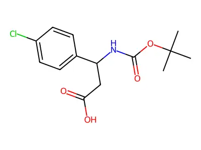 3-Tert-butoxycarbonylamino-3-(3-chlorophenyl)propionic acid structure