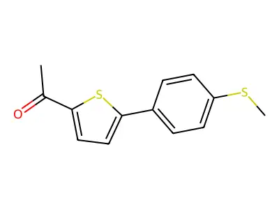 1-{5-[4-(Methylsulfanyl)phenyl]-2-thienyl}ethanone structure