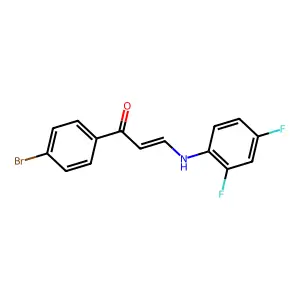 1-(4-Bromophenyl)-3-(2,4-difluoroanilino)-2-propen-1-one structure