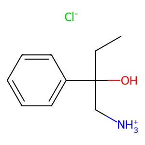 1-Amino-2-phenylbutan-2-olato--hydrogen chlorido (1/1) structure