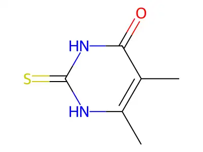 5,6-Dimethyl-2-thiouracil structure