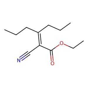 Ethyl 2-cyano-3-propylhex-2-enoate structure