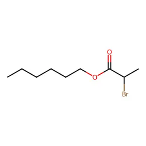 Hexyl 2-bromopropanoate structure