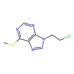 9H-Purine, 9-(2-chloroethyl)-6-(methylthio)- structure
