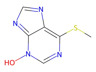 3-Hydroxy-6-methylsulfanylpurine structure